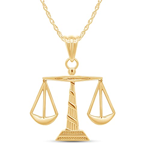 Golden Scales of Justice Necklace