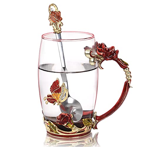 Beautiful Butterfly Glass Cup