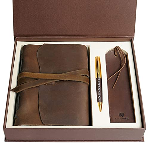 Handmade Leather Writing Journal & Pen