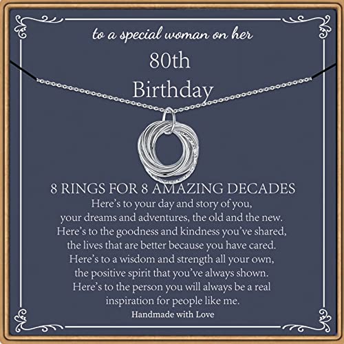 80th Birthday Necklace