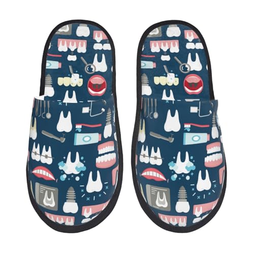 Dental Print House Slippers