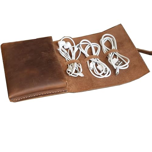 Personalized Leather Cable Pouch