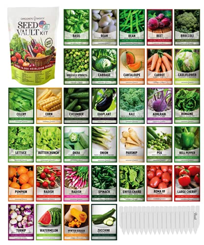 Gardeners Basics Survival Vegetable Seeds Garden Kit