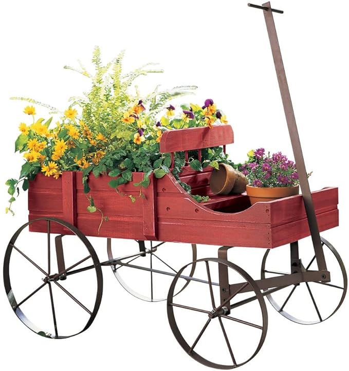 Vintage Wagon Garden Decor