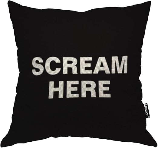 Scream Here Pillow
