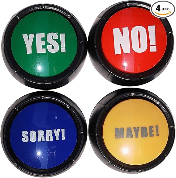 YES, NO, MAYBE, SORRY Buttons