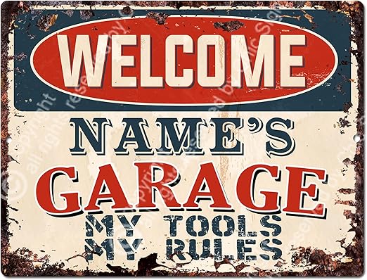 Personalized Vintage Garage Sign