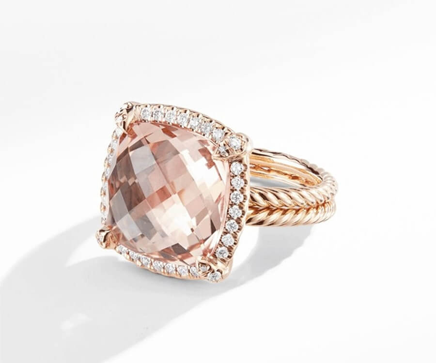 Chatelaine Pav&eacute; Bezel Ring