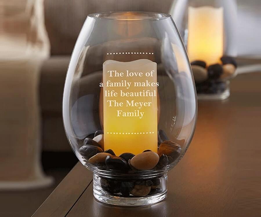 Engraved Candle Holder