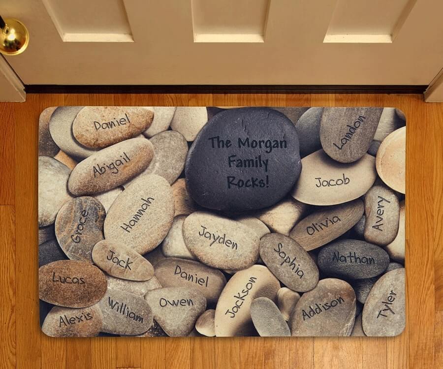 Family Rocks Door Mat