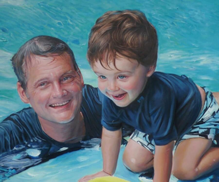 Father & Daughter Painting