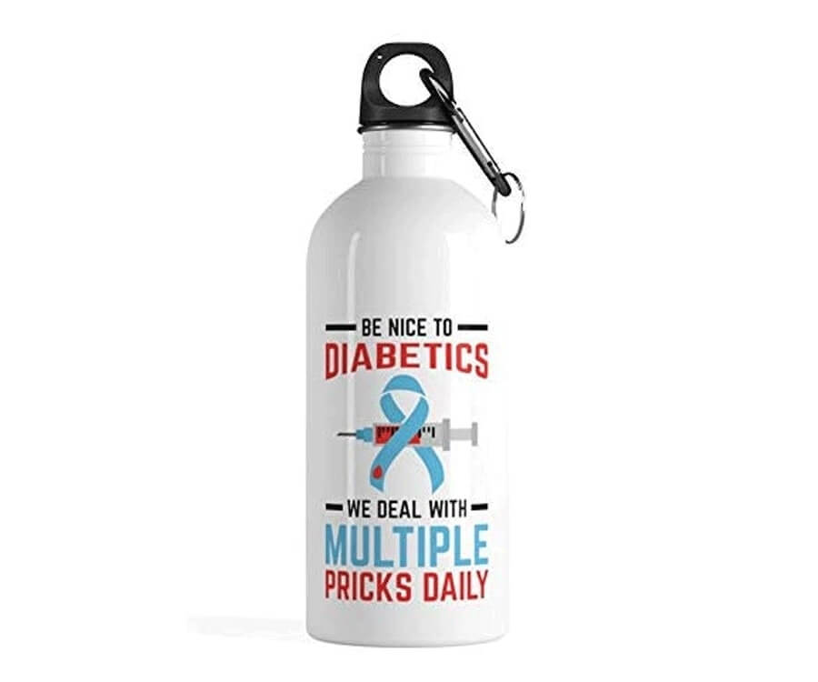 funny diabetics water bottle