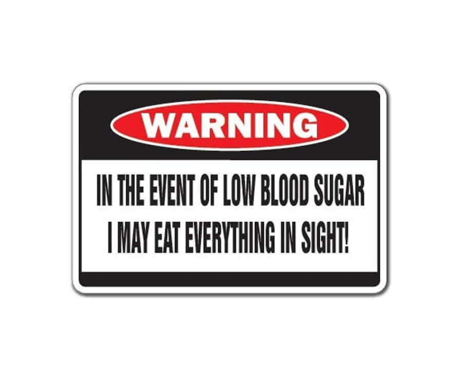 low blood sugar sign