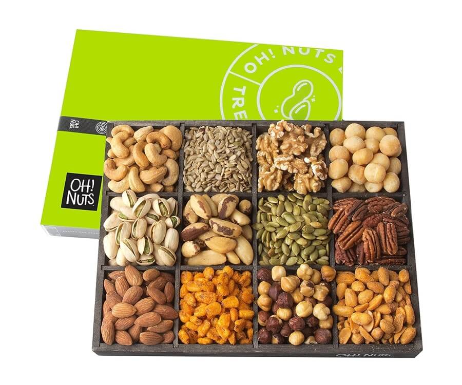 mixed nuts gift basket unsmushed