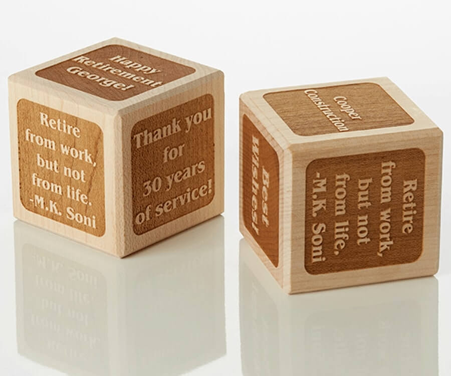 Retirement Wood Block