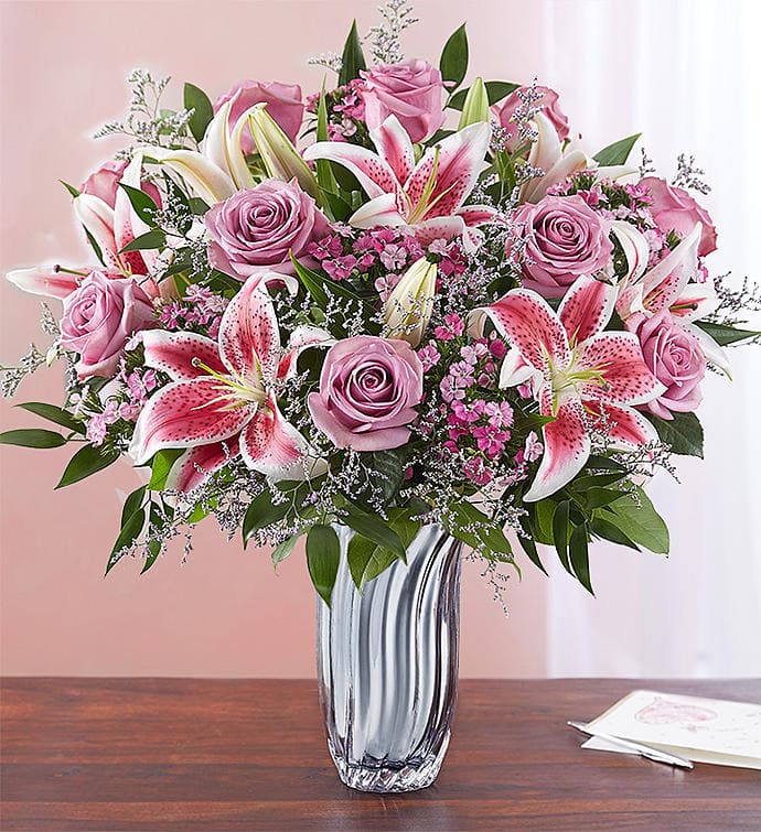 A Bouquet with Stargazer Lilies